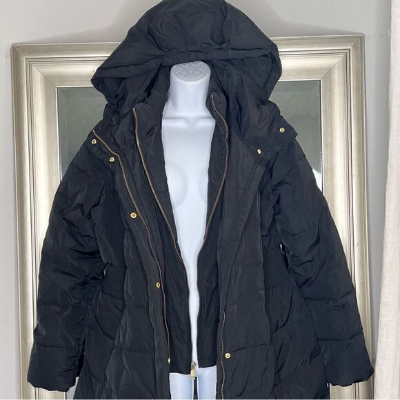 Cole Haan Signature Women's Black Down Fill Long Jacket Size PL - Picture 4 of 9